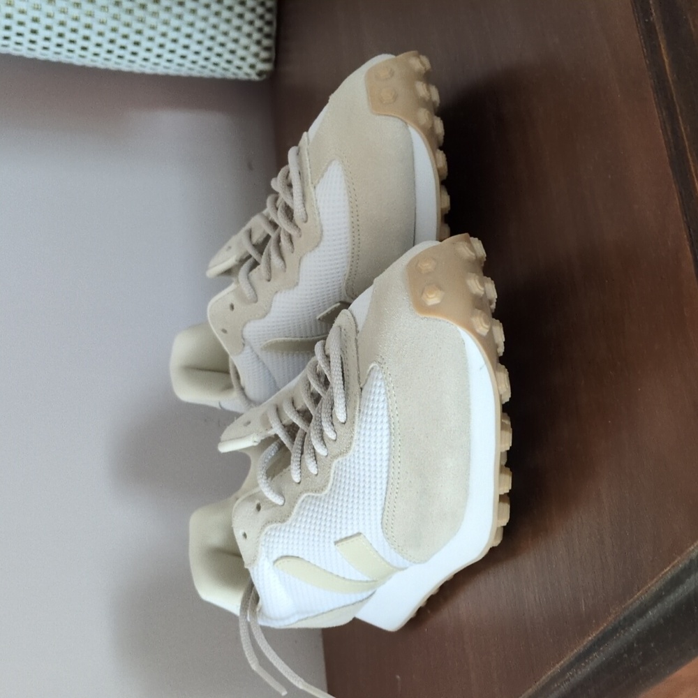Veja White And Beige Sneakers